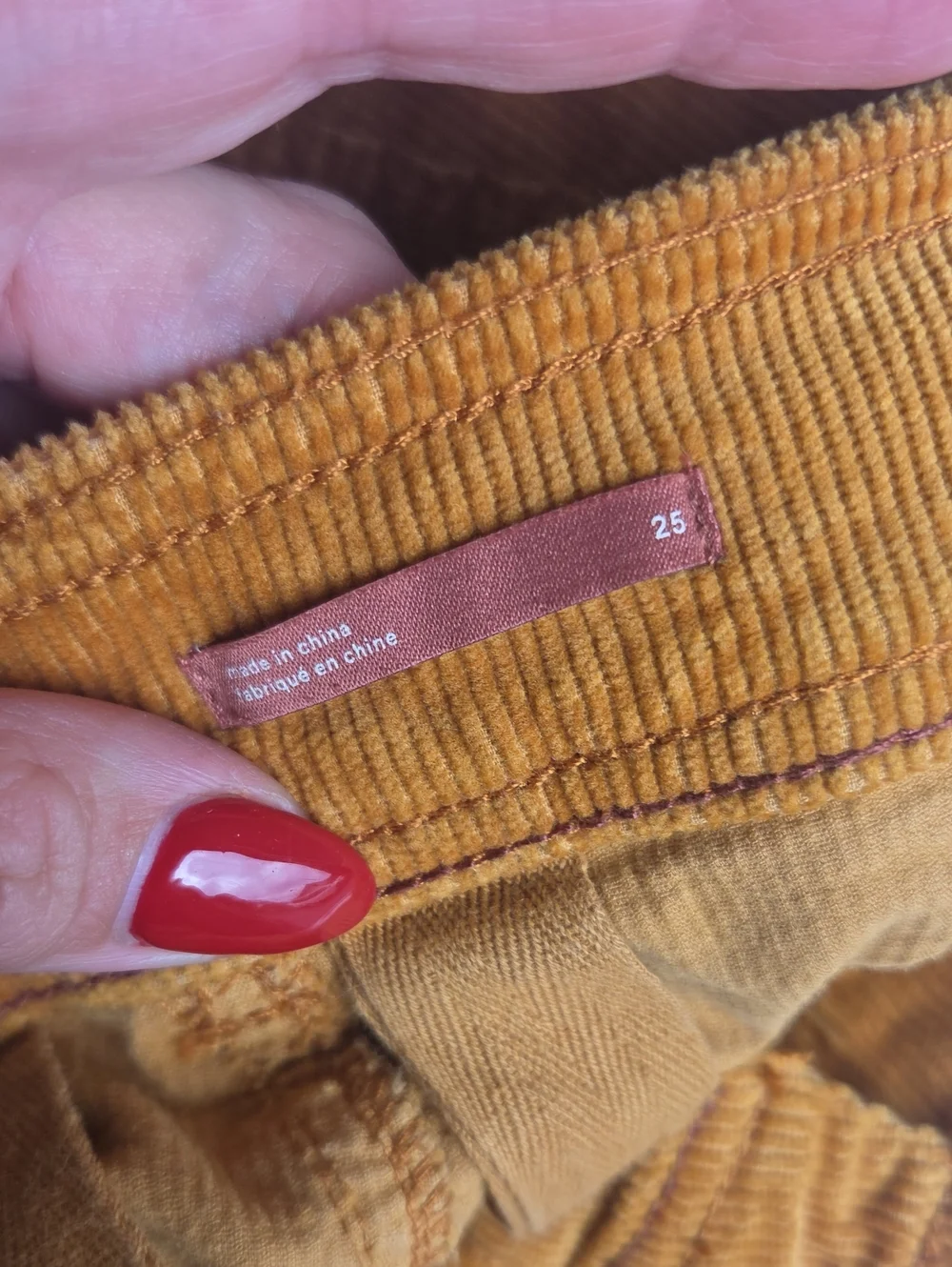 Anthropologie Pilcro Mustard Corduroy Trouser Bootcut Pants Size 25